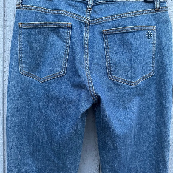 Tory Burch Connor Cropped Fringe Hem Jeans - Picture 7 of 7